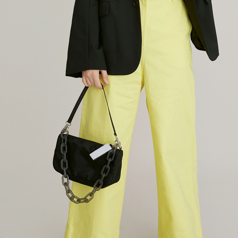 Fashion Acrylic Chain Buckle One-shoulder Armpit Bag Jennie The Same Style Female Bag Trendy Hand-carrying Diagonal Bag