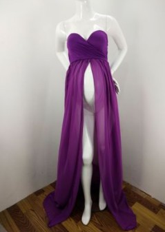 Pregnant Women  Mopping Long Skirt Dresses Before Taking Pictures - Image 7