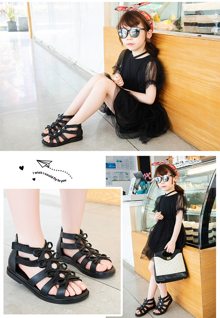 Summer New Foreign Style Girls'' Princess Shoes Middle School Black - Shop at LoveMi