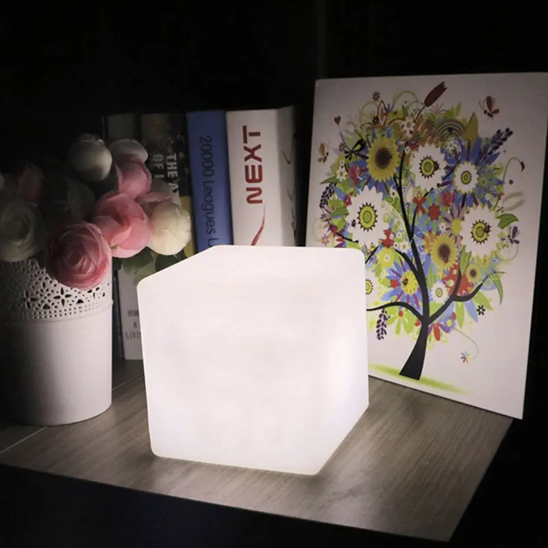 Cube Restaurant Atmosphere Table Lamp Luminous Square Decorative
