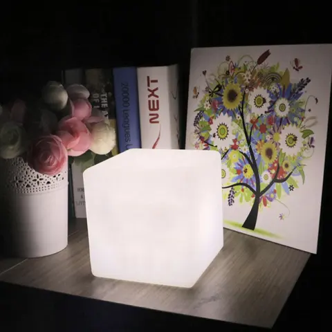 Cube Restaurant Atmosphere Table Lamp Luminous Square Decorative
