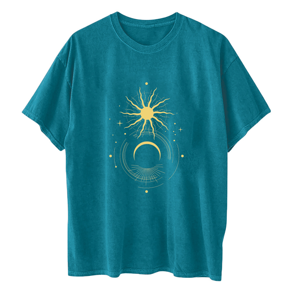 Title 7, Ladies Retro Sun And Moon Element Positioning P...