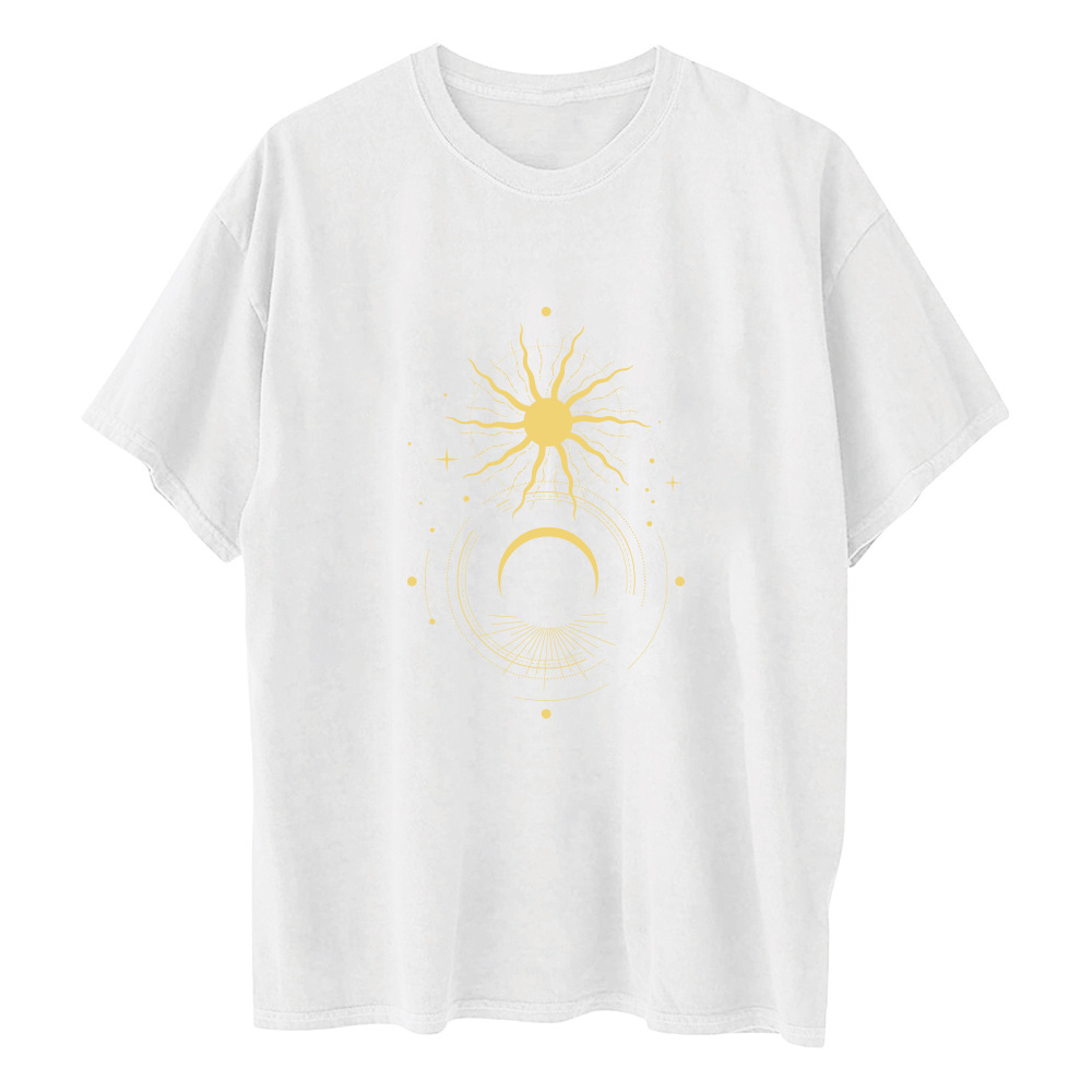 Title 4, Ladies Retro Sun And Moon Element Positioning P...