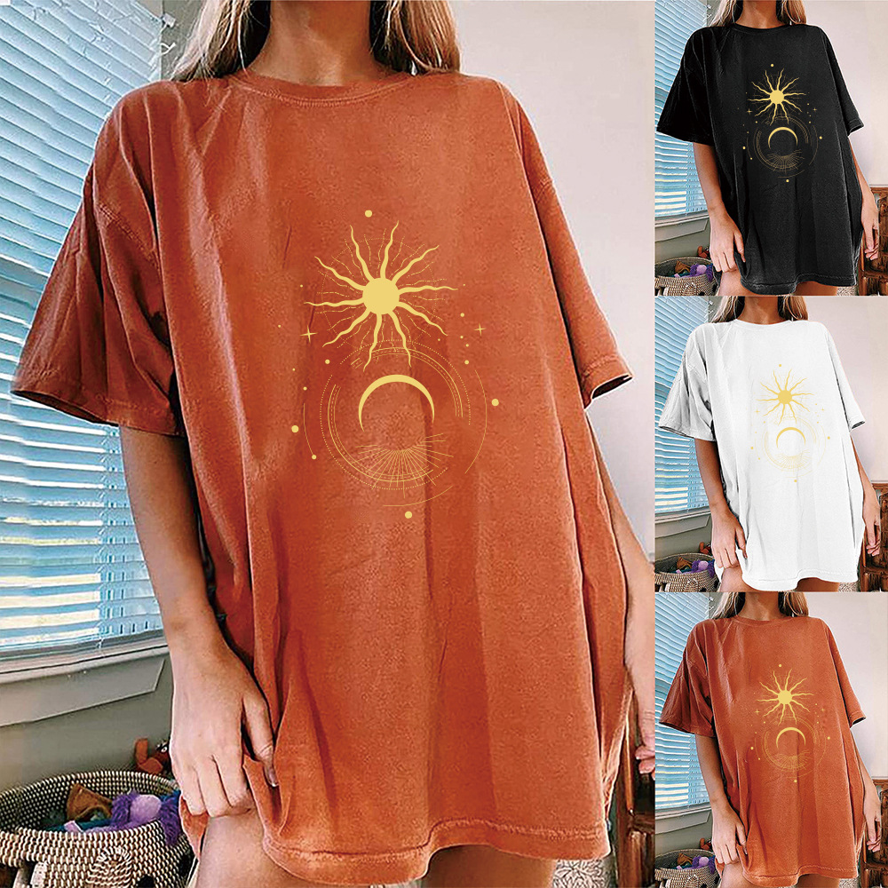 Title 3, Ladies Retro Sun And Moon Element Positioning P...