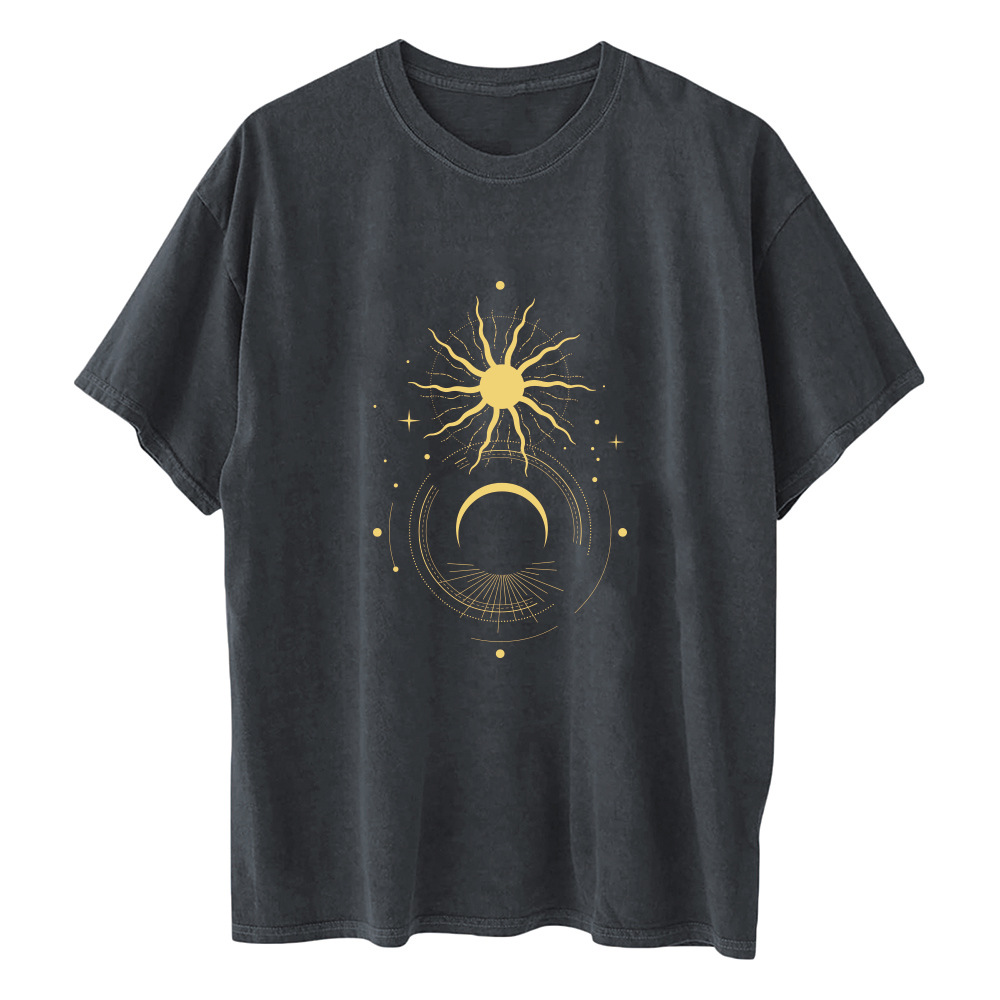 Title 5, Ladies Retro Sun And Moon Element Positioning P...