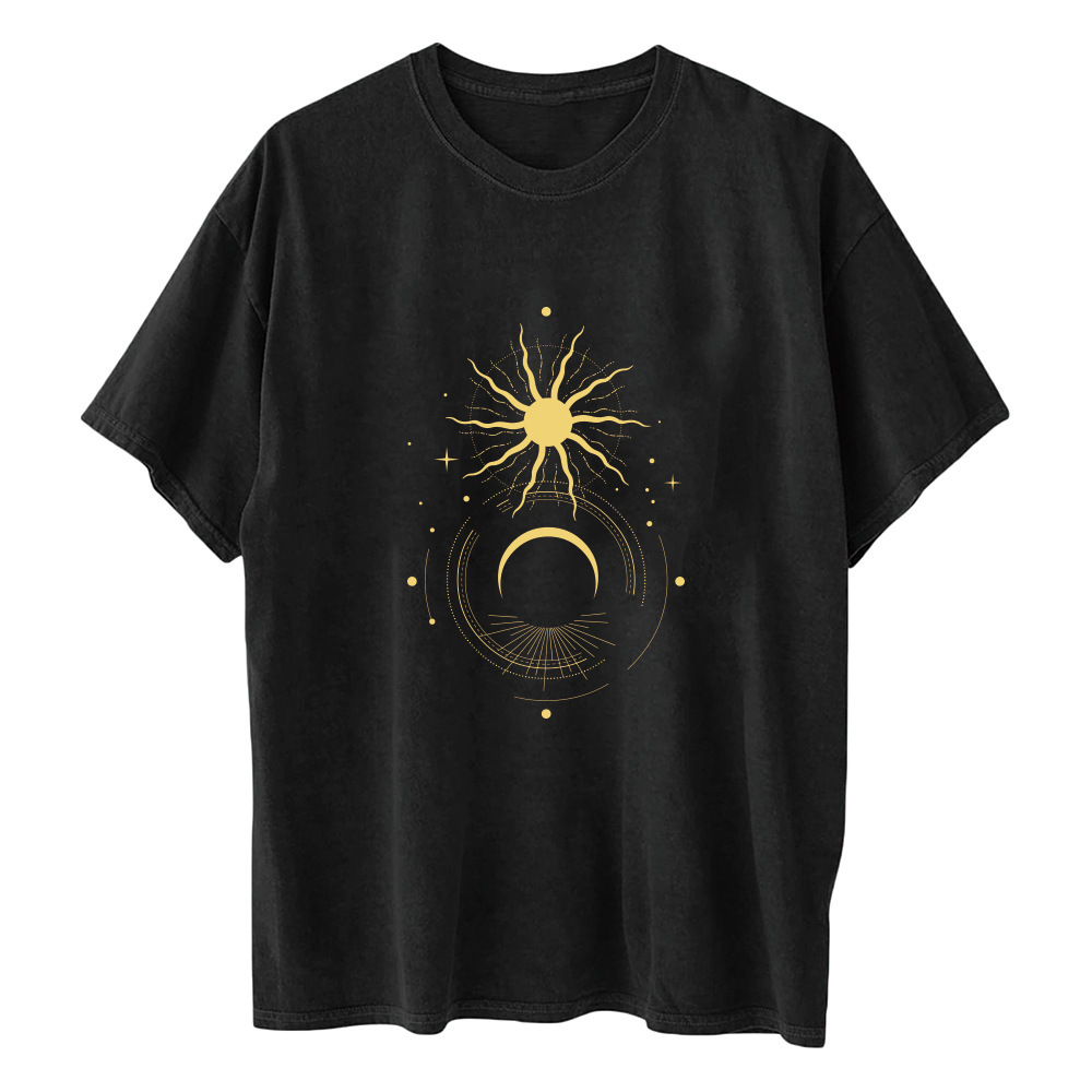 Title 2, Ladies Retro Sun And Moon Element Positioning P...