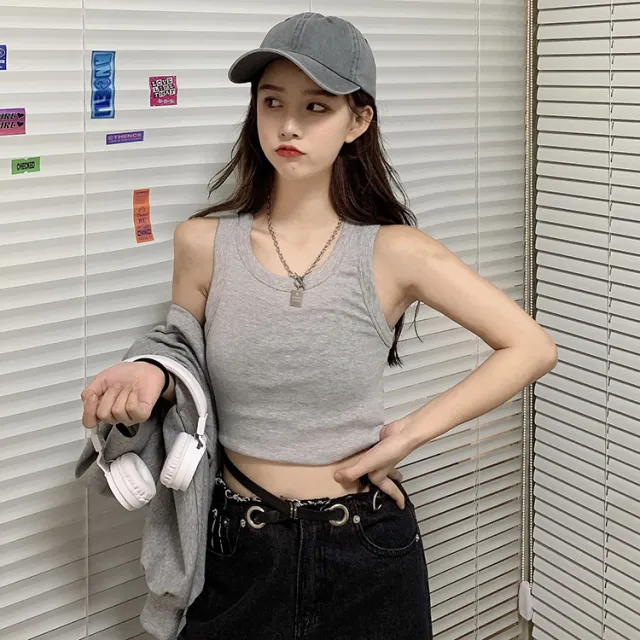 Long sleeved Sweater Female Student Ins Design Sense Irregular Short Jacket Stacking Vest Grey - Shop at LoveMi