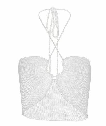 Title 5, Knitted Sexy Sling Short Top Women