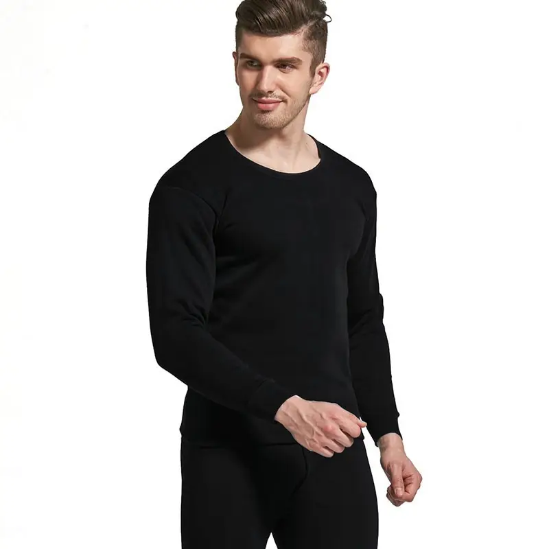 Thermal Underwear Suit Men's Round Neck Polyester