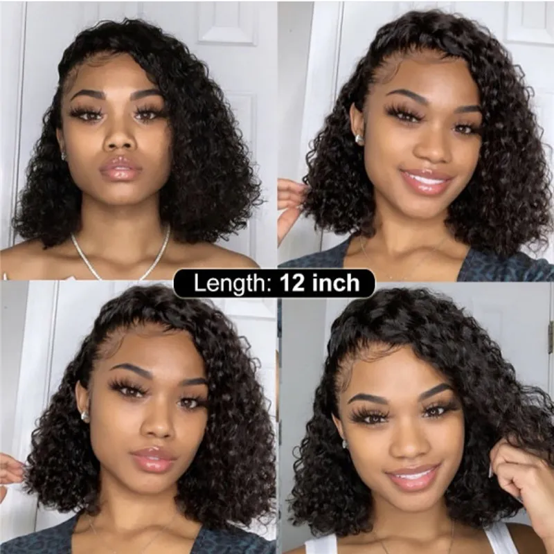 Synthetic Lace Front Wig Africa Small Curly Wig Women's Medium And Long Curly Hair Braided Wigs - Black
