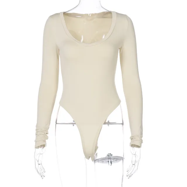 Spring New Solid Color Pullover Long Sleeves Khaki - Shop at LoveMi