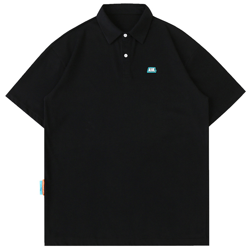 All-match Short-sleeved Polo Shirt Loose Casual Couple Bf Wind
