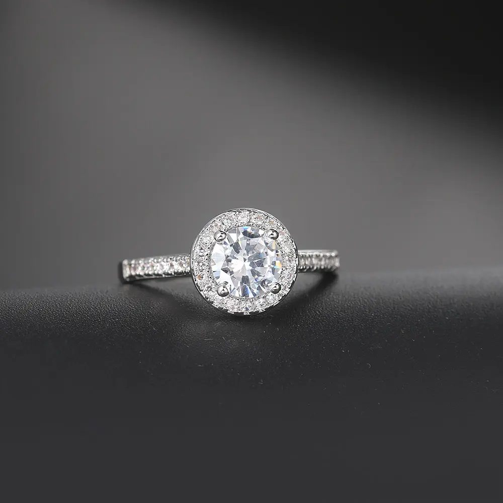 Micro Inlaid AAA Zircon White Gold Diamond