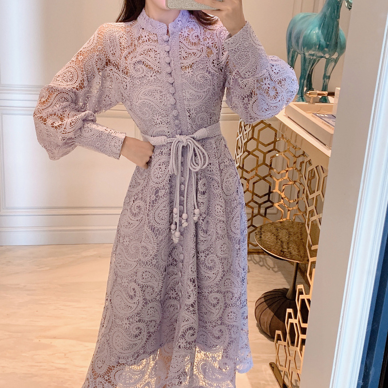 Purple Lace Dress Princess Long Dress