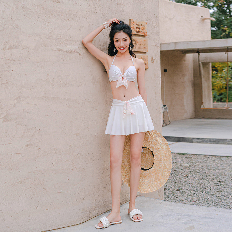 New Swimsuit Women's Split Three-piece Suit To Cover Belly Slimming