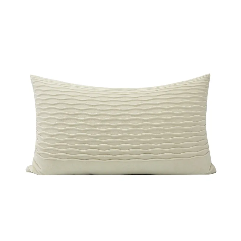 New Beige Wave Pattern Pillows Nordic Modern Minimalist Model