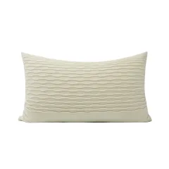 New Beige Wave Pattern Pillows Nordic Modern Minimalist Model Room Sales Office Waist Pillow - White - View 1