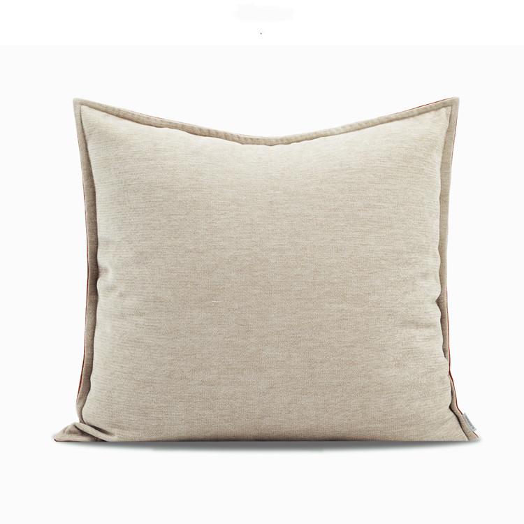 Contrasting Color Imitation Cashmere Cushion New Chinese Style Pillow