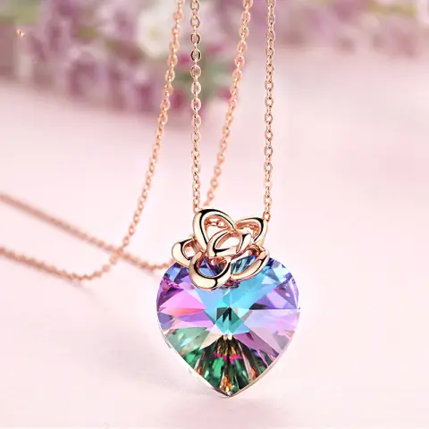 Jewelry Fashion Colorful 925 Heart Pendant