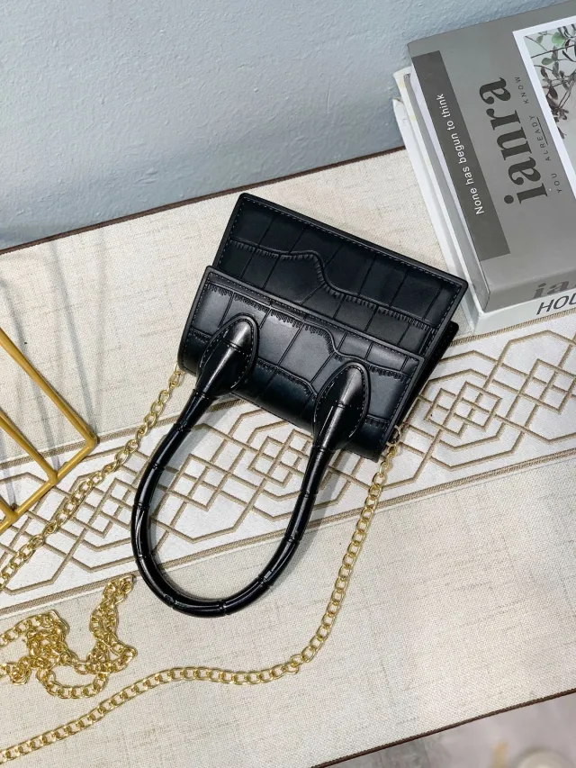 Chain Shoulder Messenger Mini Child Parent child Bag Black - Shop at LoveMi