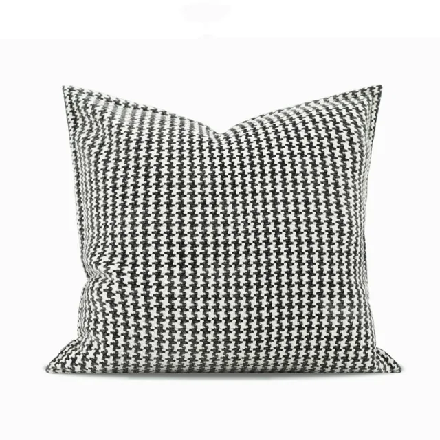 Black And White Bird Grid Cotton Linen Cushion Pillow Square Pillow Square Pillow - Shop at LoveMi
