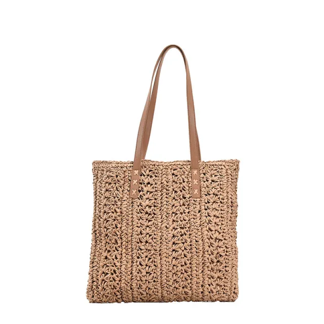 Hand knitted Female Bag Simple Korean Style One shoulder Armpit Bag Khaki - Shop at LoveMi