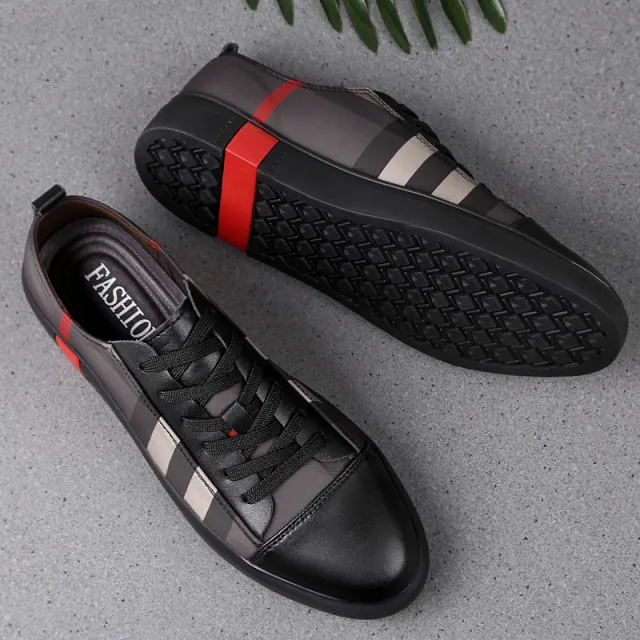 Korean Style Sneakers Breathable White Sneakers Black - Shop at LoveMi