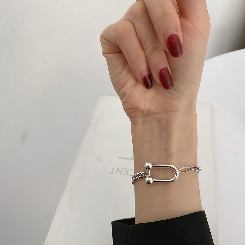 South Korea Dongdaemun Bracelet Ins Personality Horseshoe U-shaped Retro Bracelet