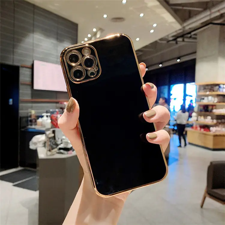 Luxury Solid Color Electroplating Mobile Phone Case