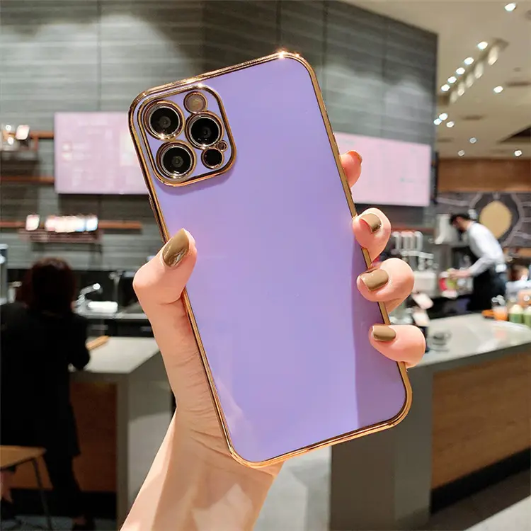 Luxury Solid Color Electroplating Mobile Phone Case