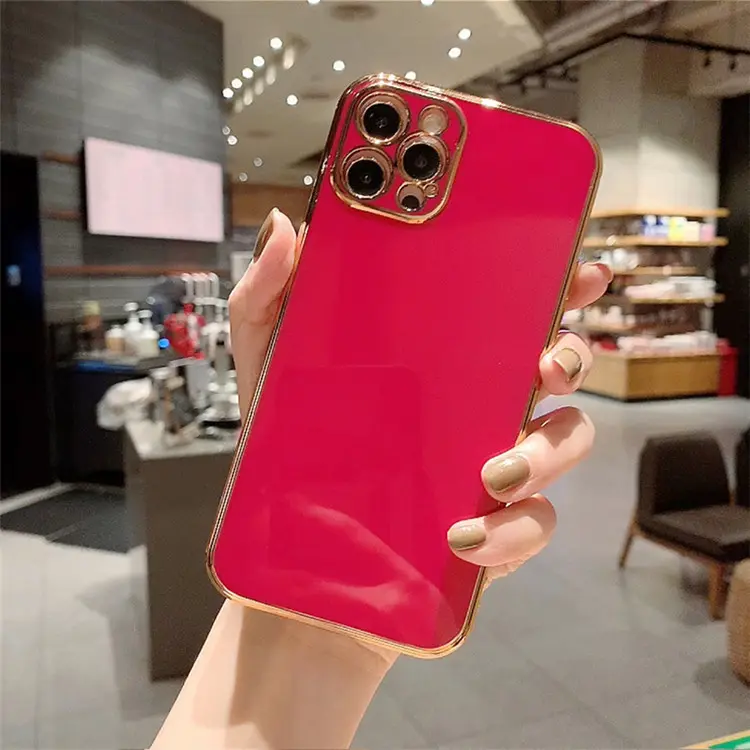 Luxury Solid Color Electroplating Mobile Phone Case