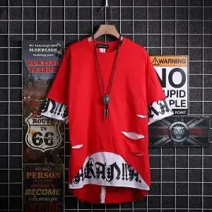 Men's Short sleeved Shirt Korean Style Hooded Half sleeved Sweater Hip hop Couple Top Clothes A 2Xl - Shop at LoveMi