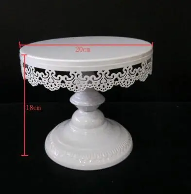 Simple And Modern Wrought Iron Lace Cake Stand Tray Trumpet - Shop at LoveMi