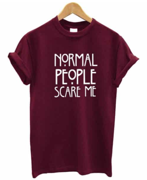 Summer Ladies Short Sleeve Printed Letters Short Sleeve Wine Red - Shop at LoveMi