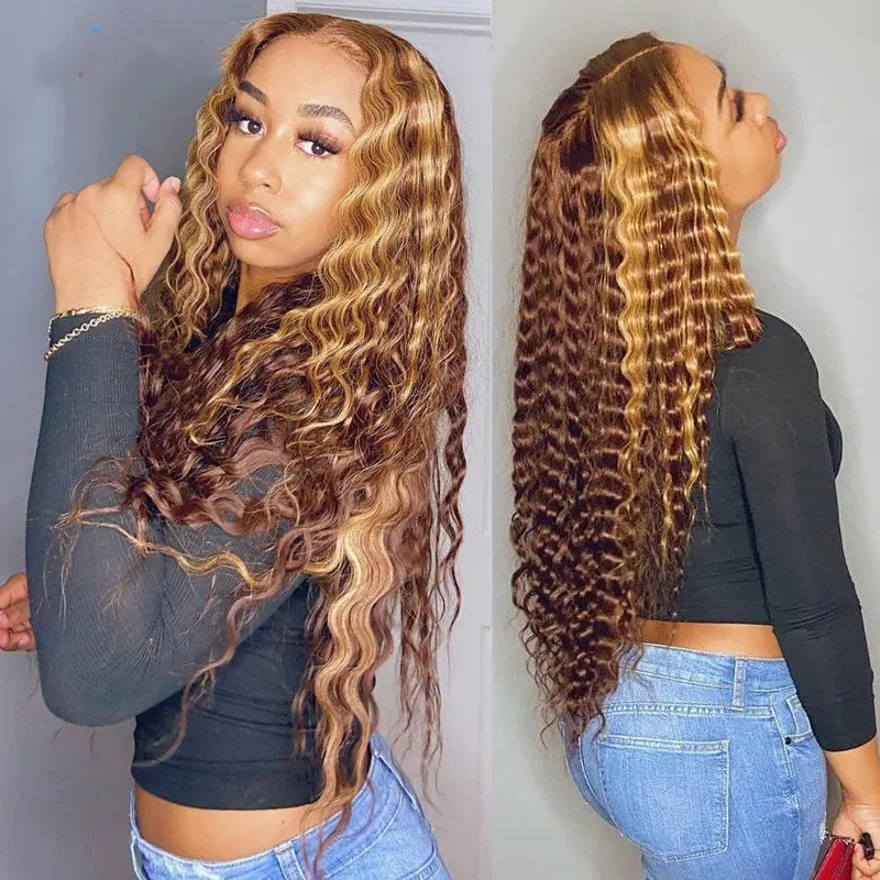 Natural Curly Deep Wave Lace Wig