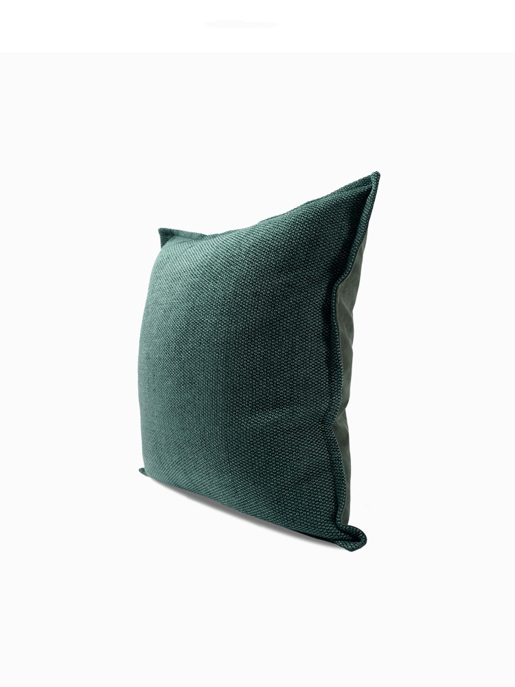 Modern Dark Green Cotton And Linen Pillow