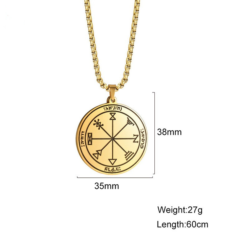 Viking Stainless Steel Jewelry Hardware Crystal Amulet Solomon Seal Pendant Love Kabbalah Pagan