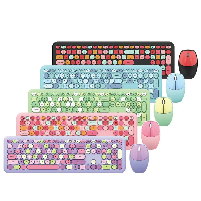 Wireless Office Punk Keyboard and Mouse Set