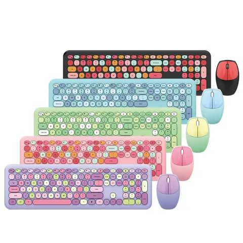 Wireless Office Punk Keyboard and Mouse Set