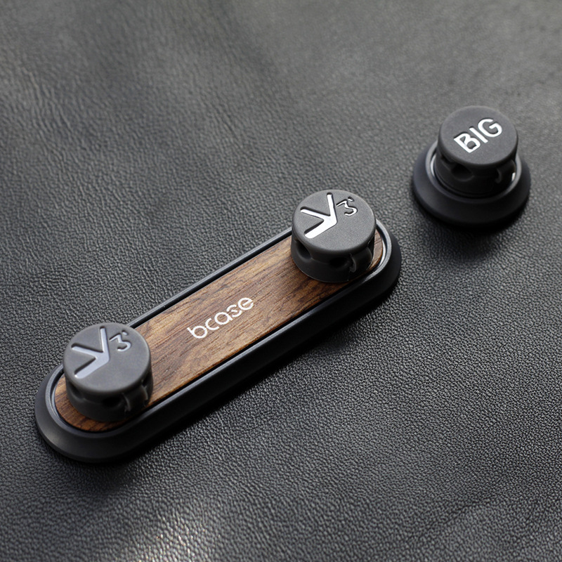 Mobile Phone Data Cable Magnetic Magnet Clip Fixed Cable Organizer Desktop Organizer Cable Fixer · Black walnut