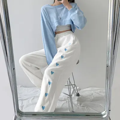 New Love High Waist Drawstring Pants Loose