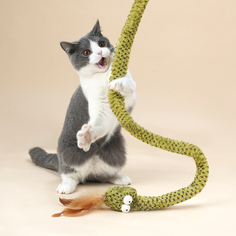 Creative And Simple Snake Funny Cat Stick Pet Toy