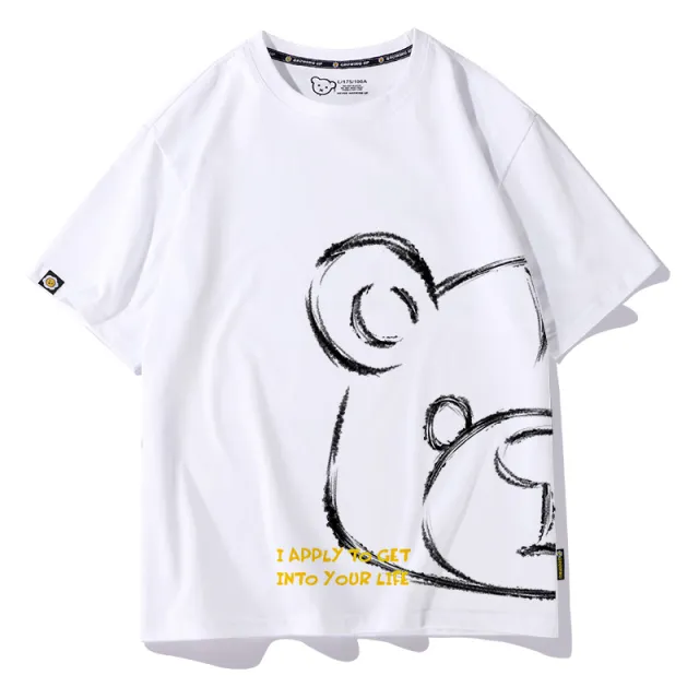 Net Red Couple Outfit Ins Super Fire Short sleeved T shirt Trend Red - Shop at LoveMi