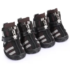 Camel Sports Style Indoor And Outdoor Pet Shoes Diving Fabric Dog Running Shoes Dog Shoes - Coffee - View 1