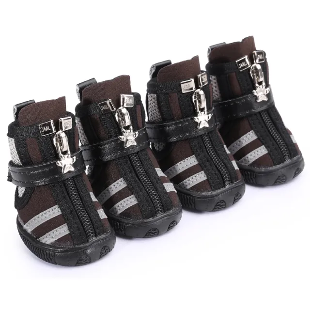 Camel Sports Style Indoor And Outdoor Pet Shoes Diving Fabric Dog Running Shoes Dog Shoes Coffee - Shop at LoveMi