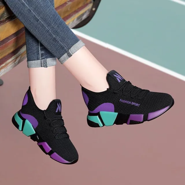 Zapatos Tenis Deportivos de mujer Zapatillas Deportivas Para Caminar Correr Purple - Shop at LoveMi