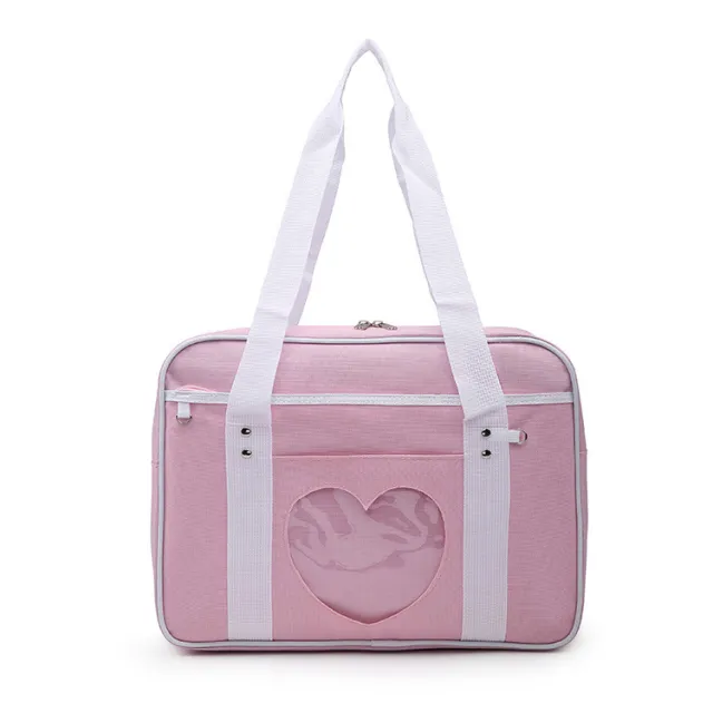 Cute Girl Student Portable Jk Bag Korean Version Ins Soft Girl PU Leather Messenger Bag Wild Uniform Bag Pink - Shop at LoveMi
