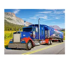 5D Diamond Embroidered Blue Truck Mosaic - Round Diamond - View 1
