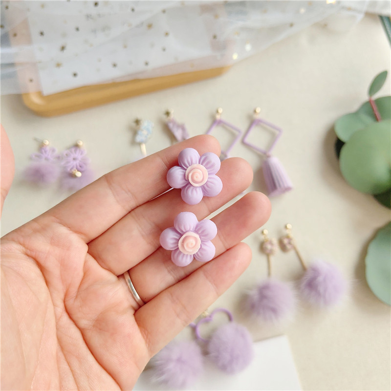 Autumn And Winter Long Hairy Fashion Dongdaemun Earrings