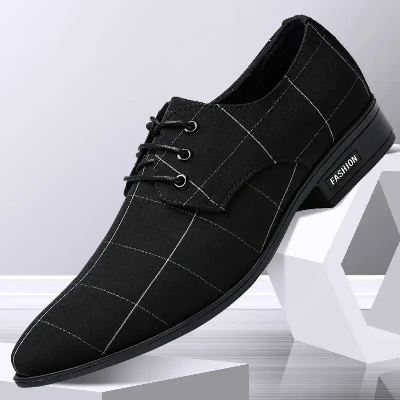 Mens Shoes Men Dress Leather Breathable Leisure Business Canvas